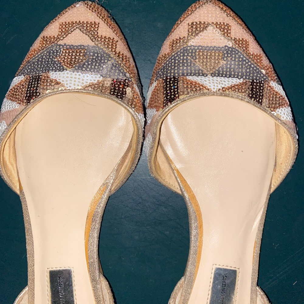 INC International Concepts Sequin Flat - Size 7.5